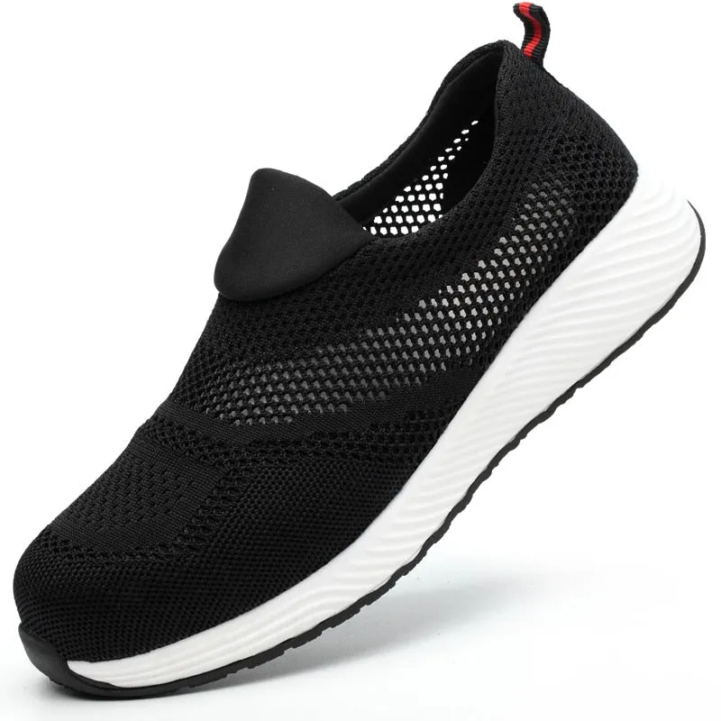 New 2022 Summer Breathable Men Casual Shoes Steel Toe Cap Indestructible Safety Working Shoes Outdoor Men Footwear