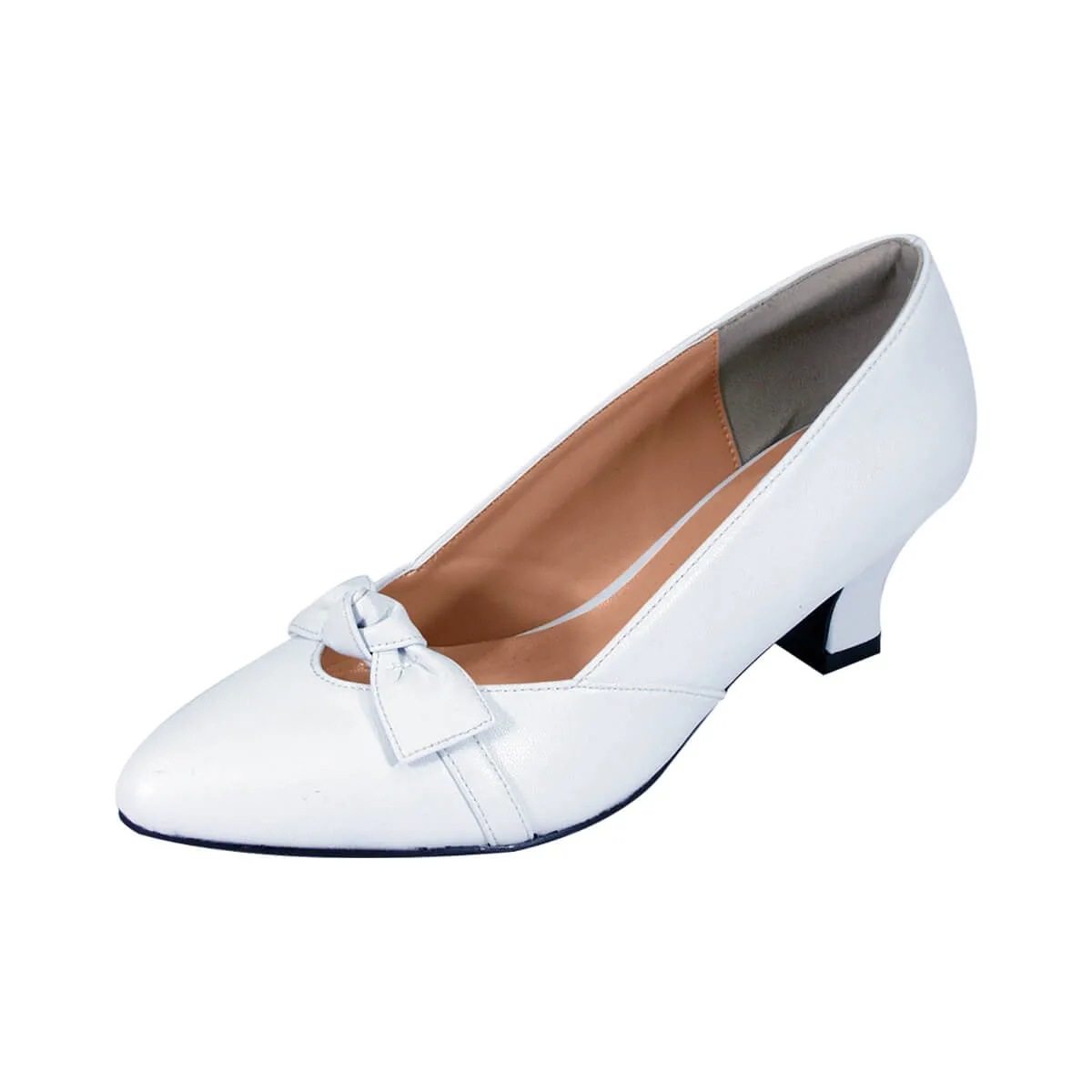 PEERAGE Belle Women's Wide Width Leather Dress Slip-on Pumps