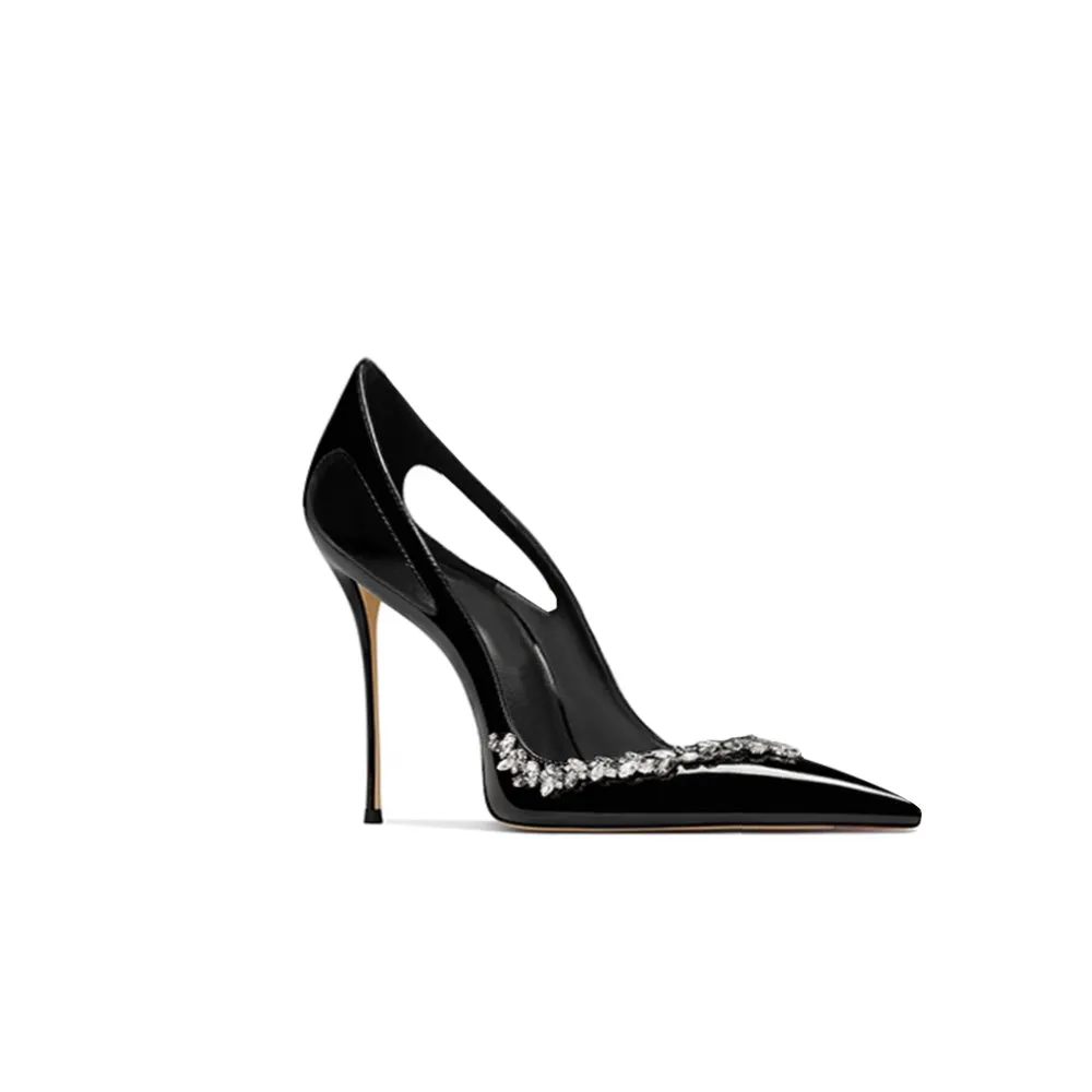REKIN Diamante Mid Heel Pumps - 6cm