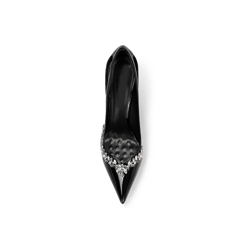 REKIN Diamante Mid Heel Pumps - 6cm