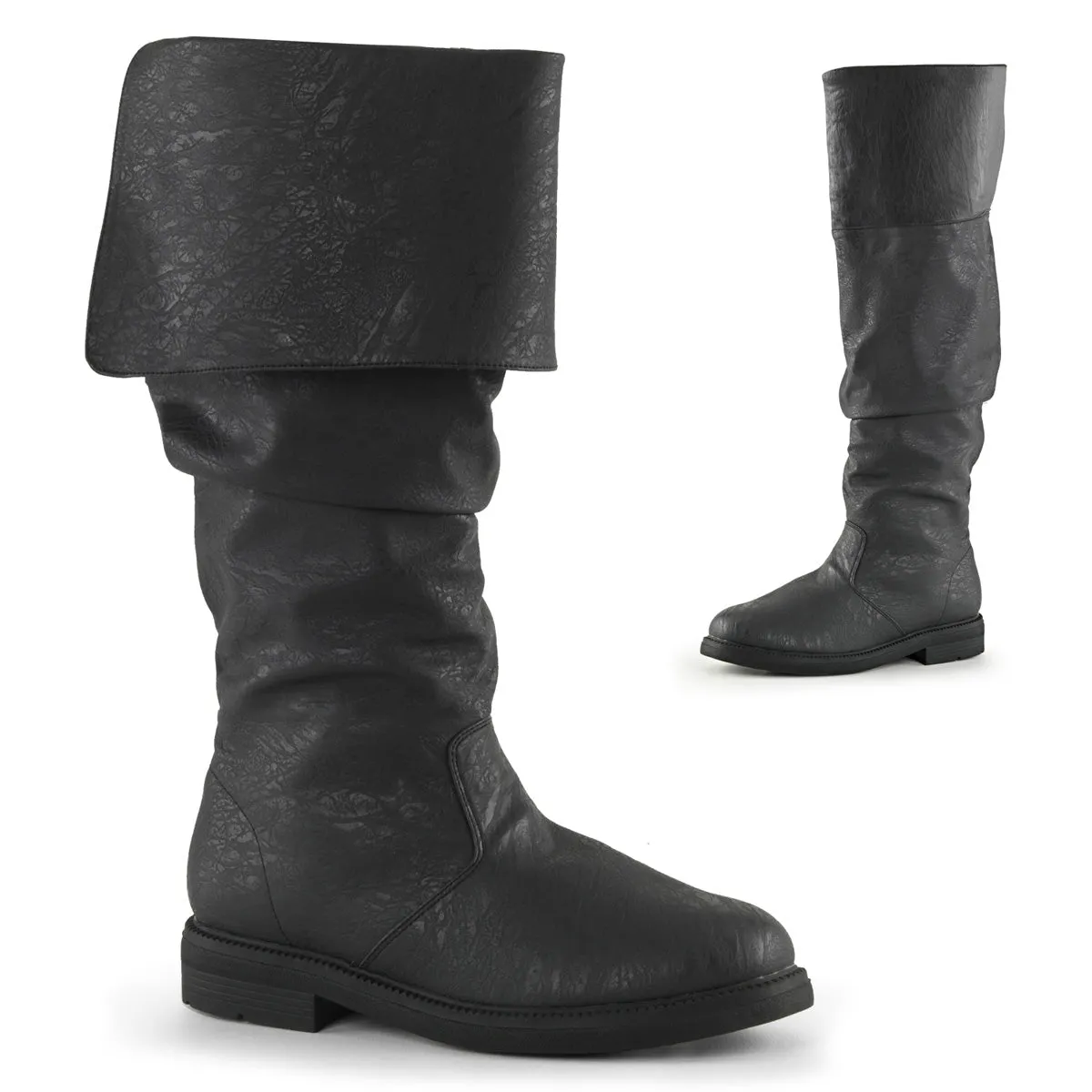 ROBINHOOD-100 Funtasma Black Distressed Pu Men's Boots