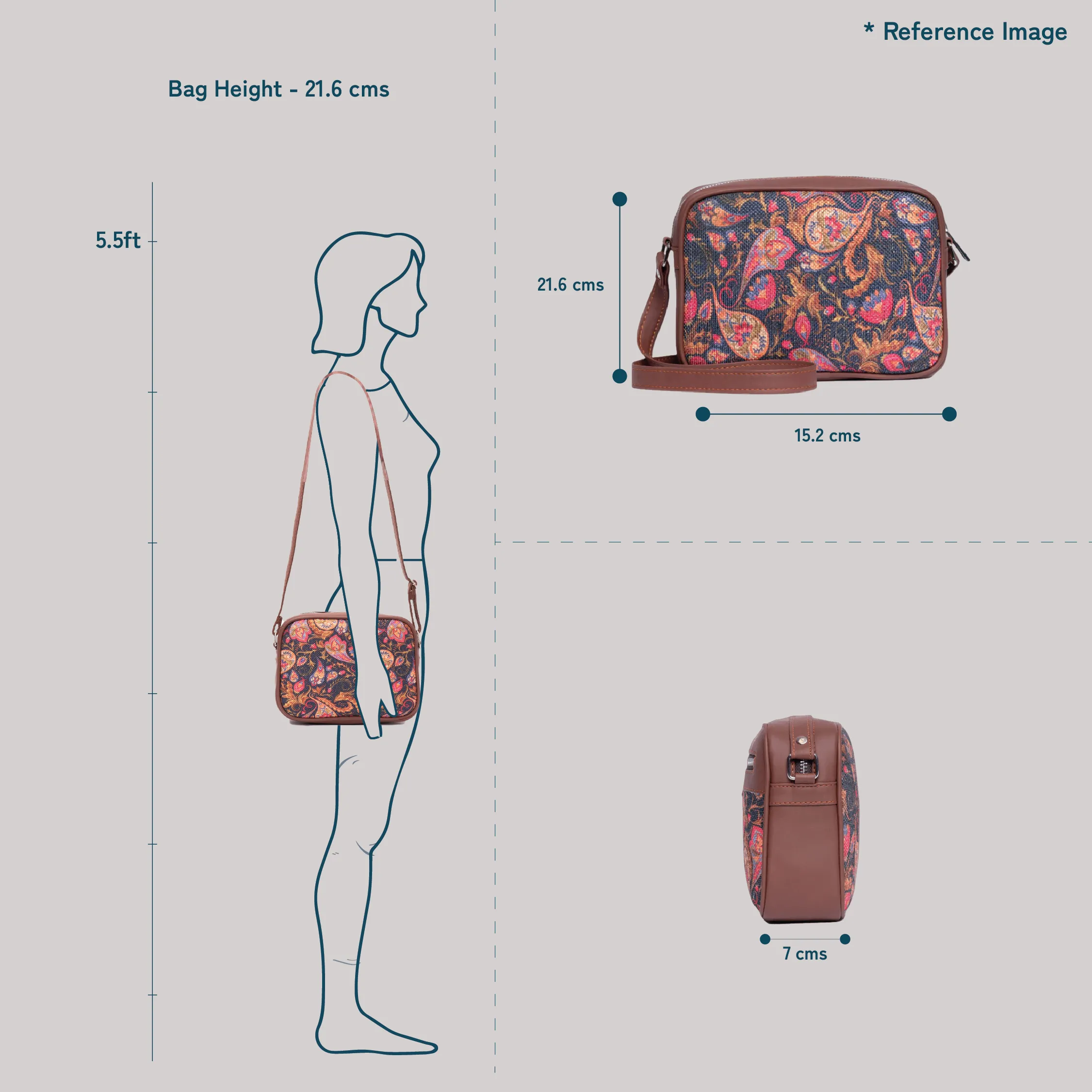 Royal Indian Peacock Motif Sling Bag