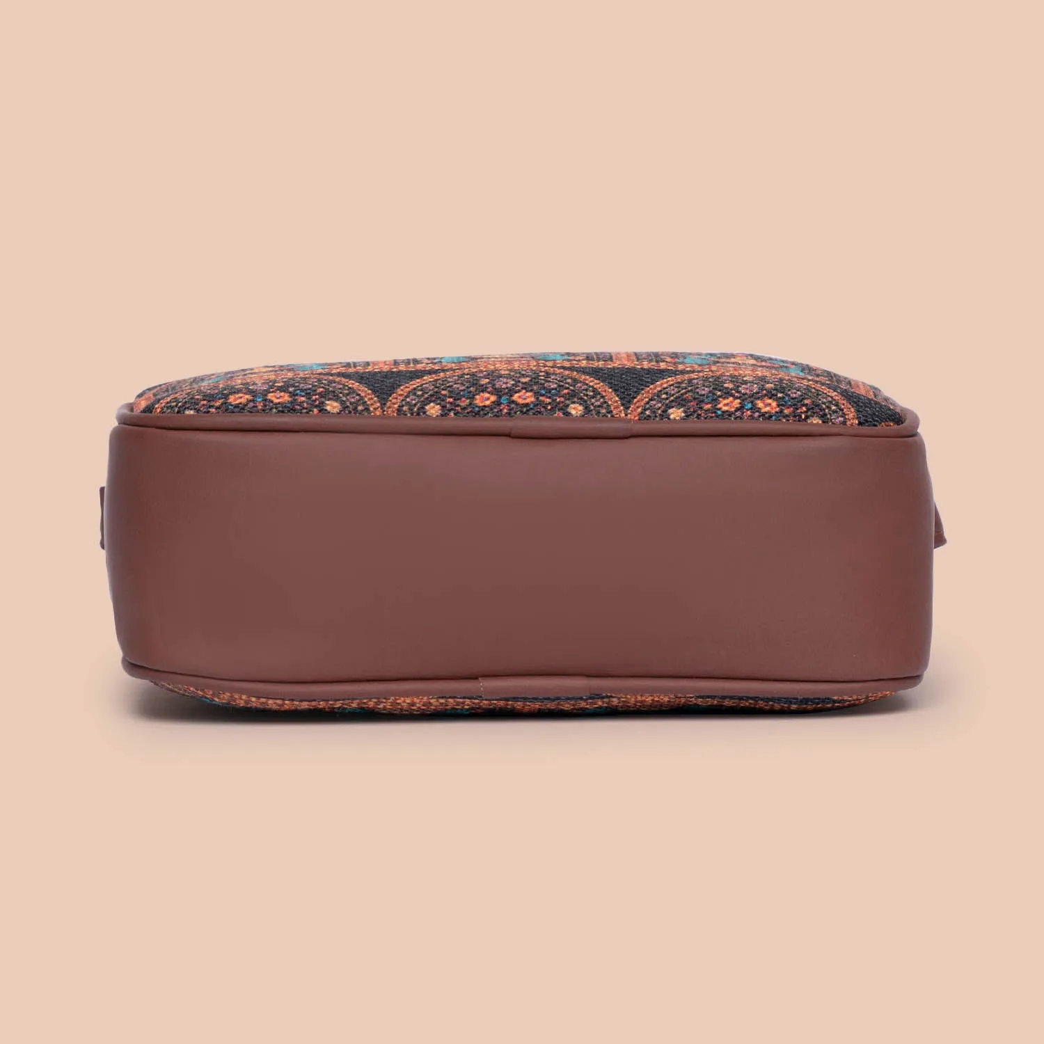 Royal Indian Peacock Motif Sling Bag