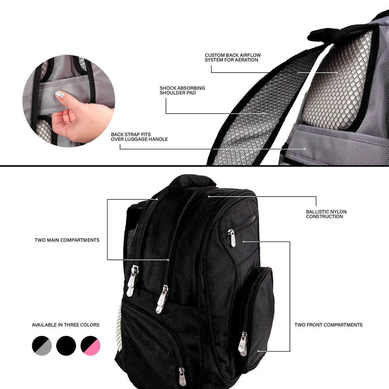 Saints Backpack | New Orleans Saints Laptop Backpack- Black