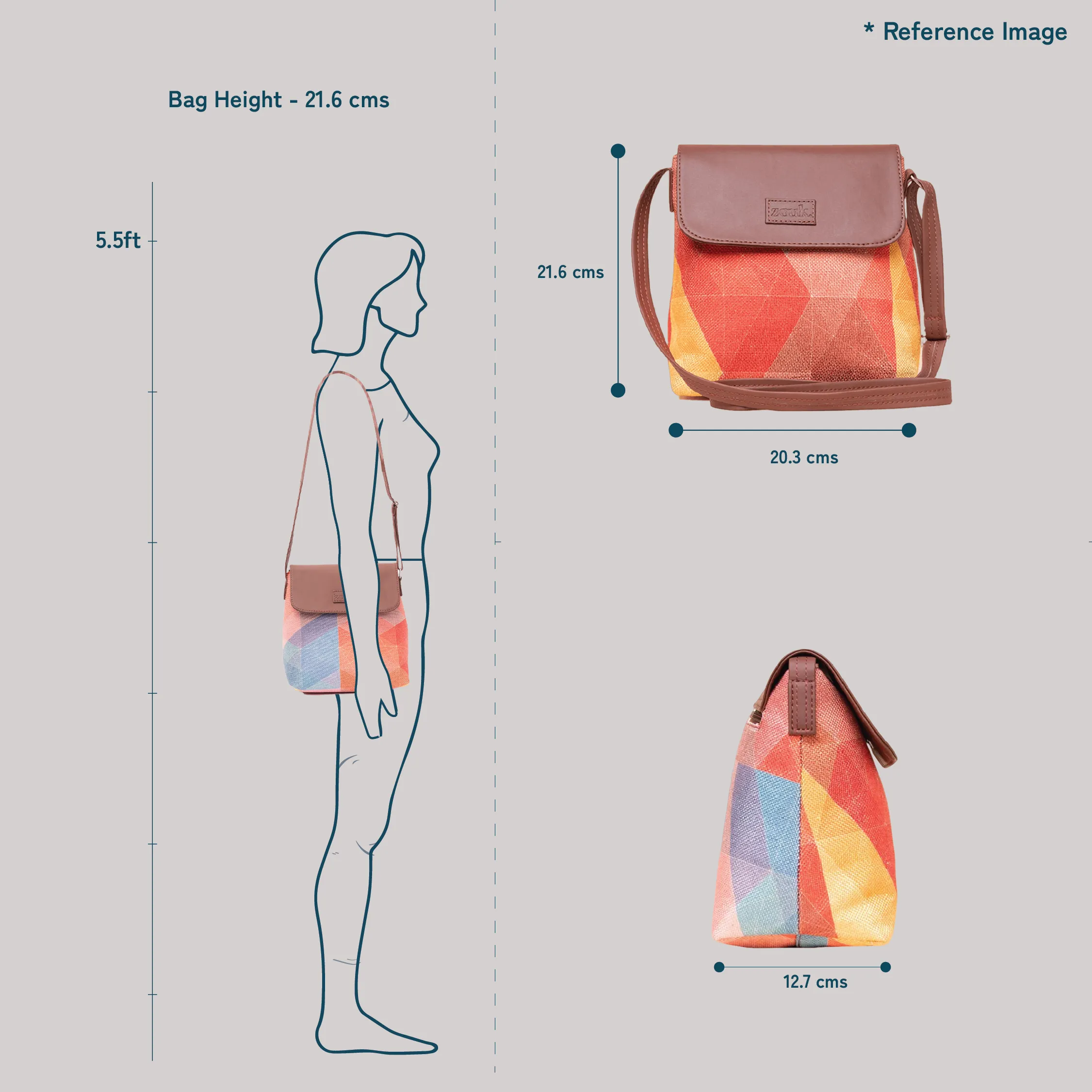 Seashell Motif White Flap Sling Bag