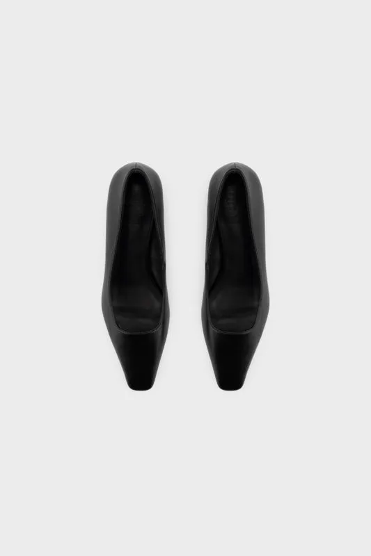 SQUARE TOE SCULPTURE HEEL PUMP