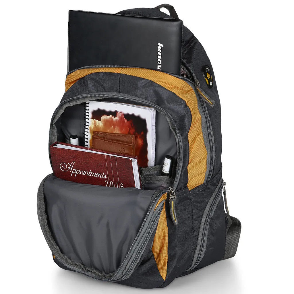 Suntop Neo3 25 L Medium Backpack(Grey and Yellow Checks)