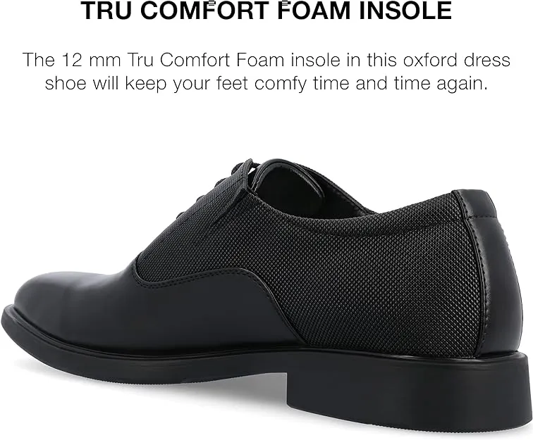 Vance Co. Men's Vincent Plain Toe Oxford  Color Black Size 10M