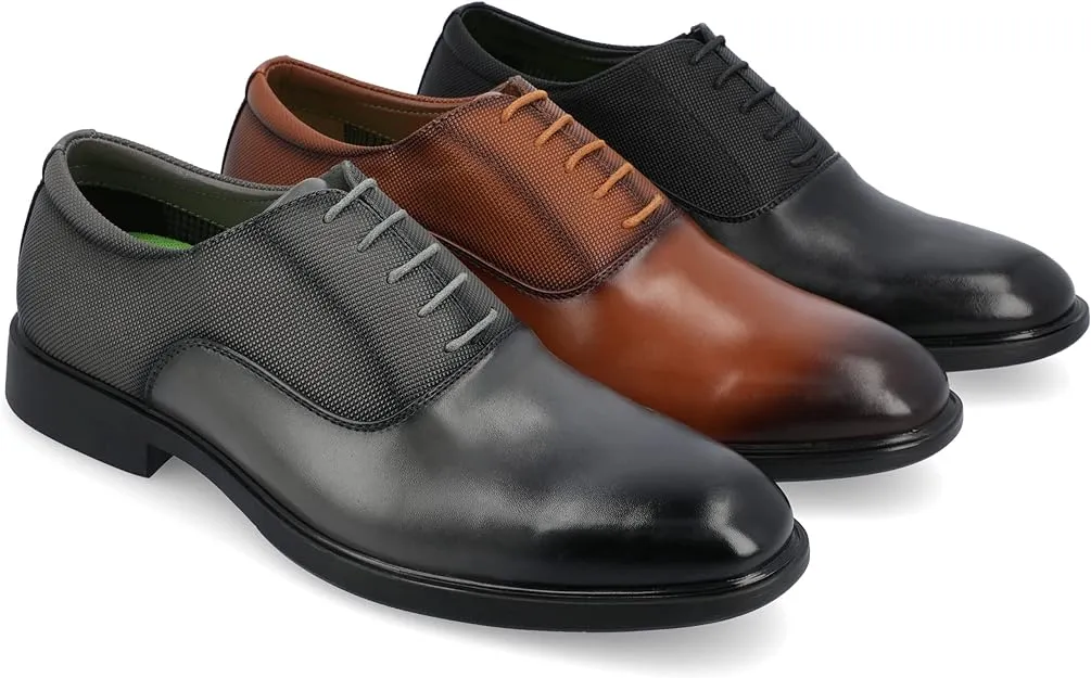 Vance Co. Men's Vincent Plain Toe Oxford  Color Black Size 10M