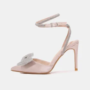 Viola Diamond Bow Strappy Heel Sandals