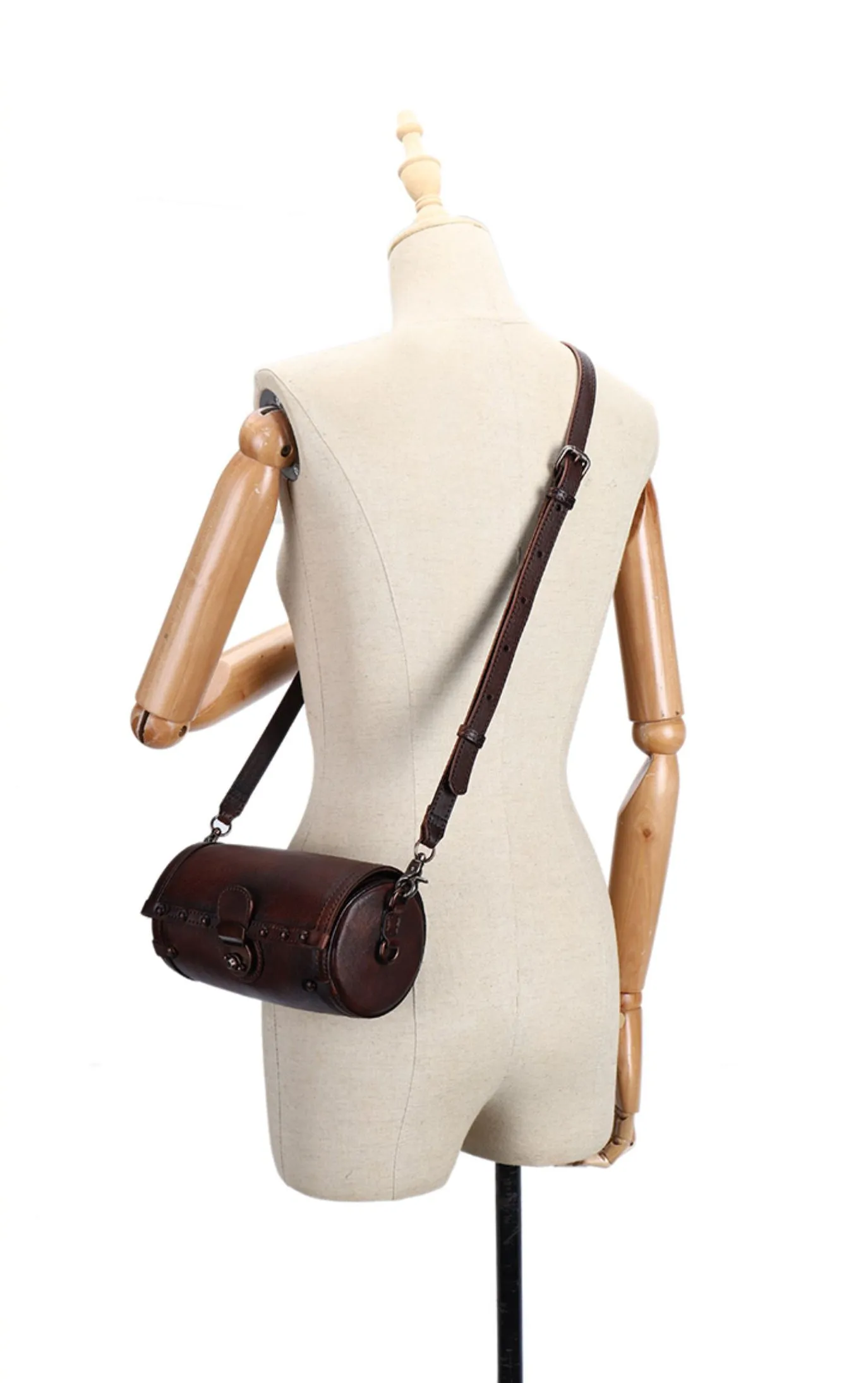 Womens Vintage Cross Body Bag Black Side Bag
