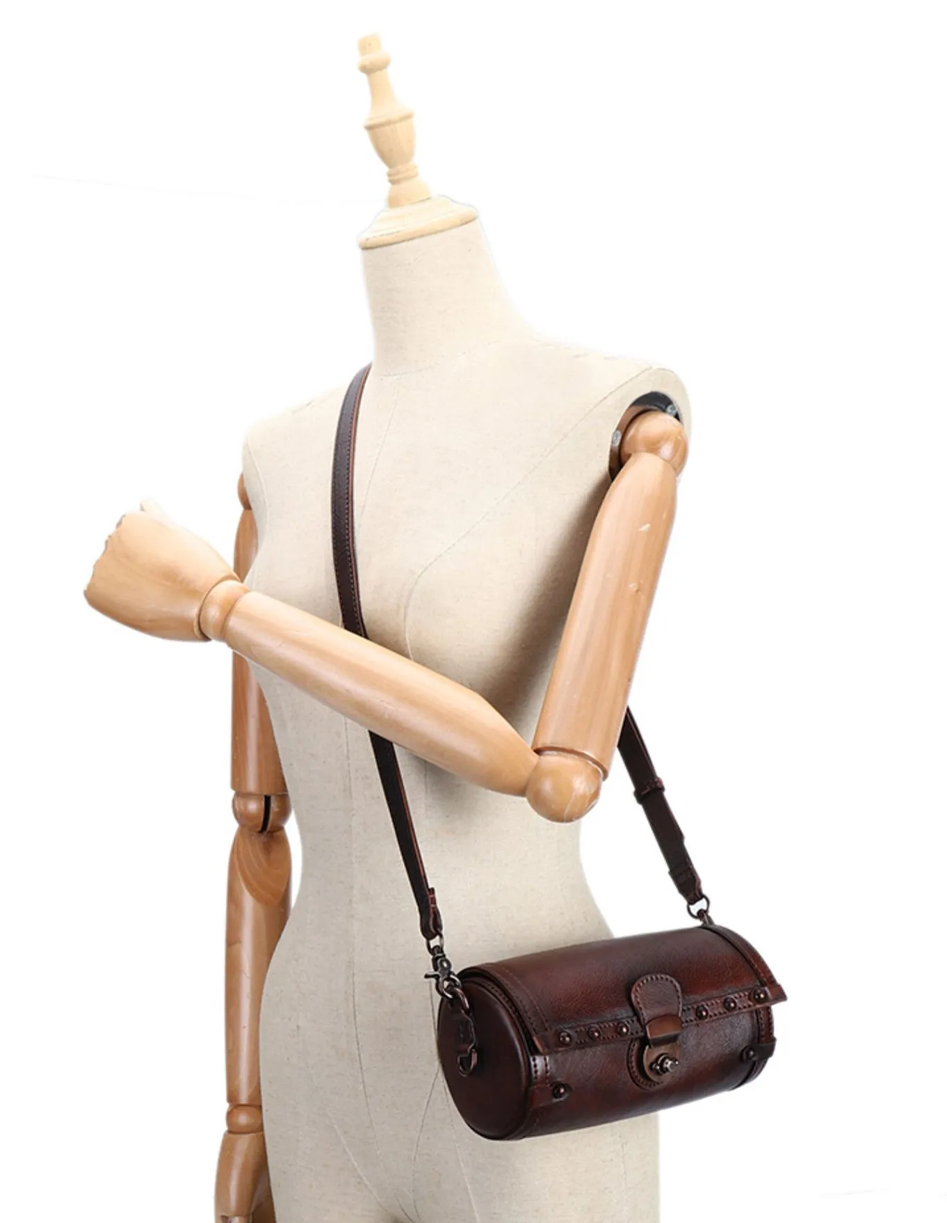 Womens Vintage Cross Body Bag Black Side Bag