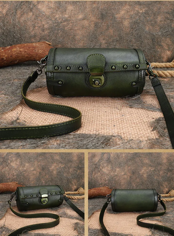 Womens Vintage Cross Body Bag Black Side Bag