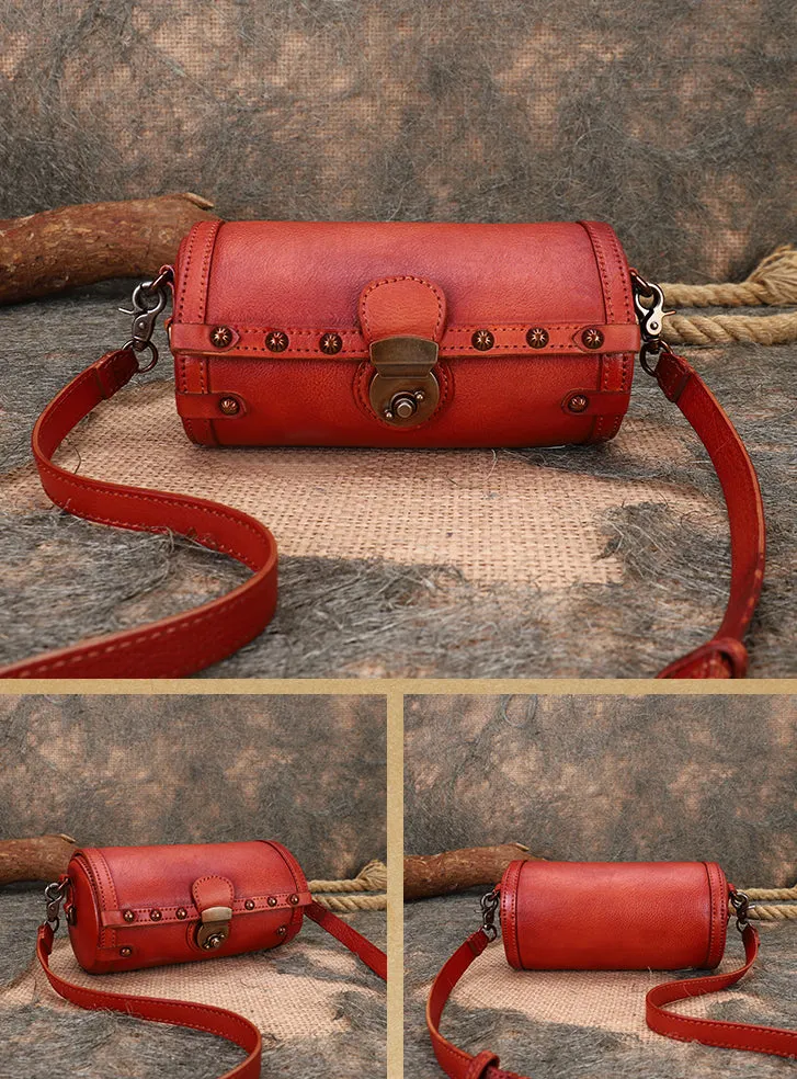 Womens Vintage Cross Body Bag Black Side Bag