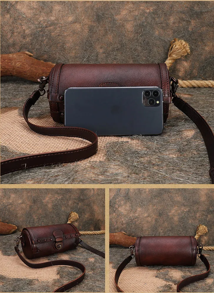 Womens Vintage Cross Body Bag Black Side Bag