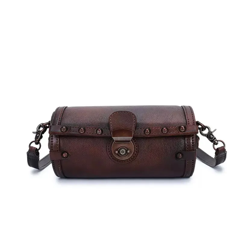 Womens Vintage Cross Body Bag Black Side Bag