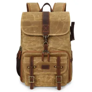 Woosir Waterproof Canvas Photography Men Travel Backpacks