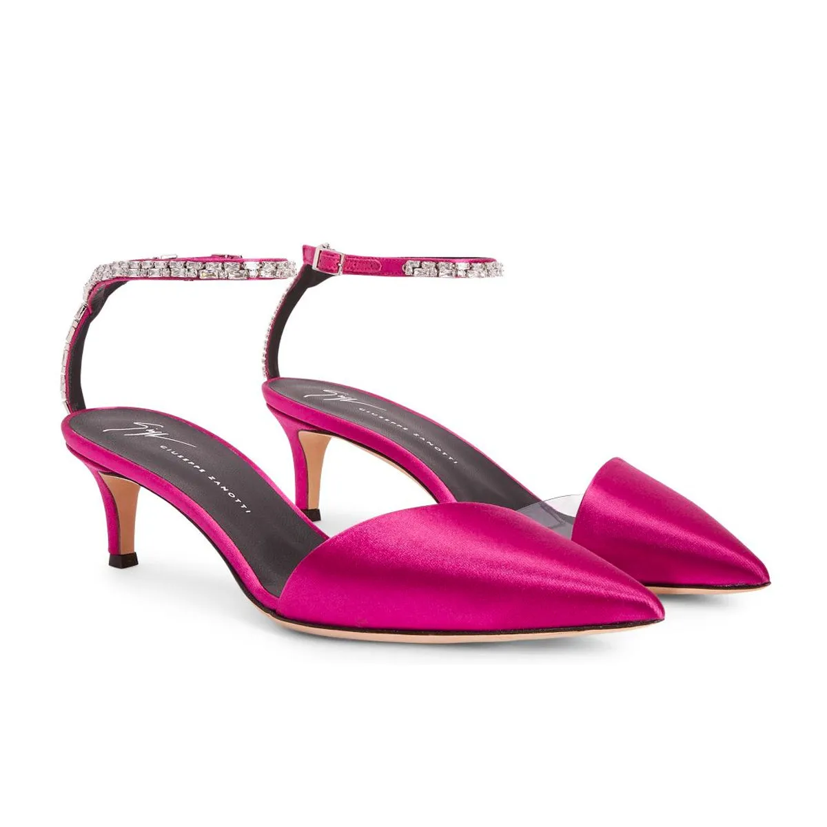 Xenya Crystal Mid Heel Pumps